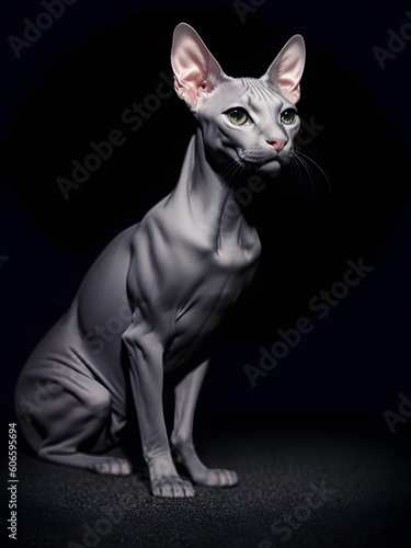 Sphinx cat portrait © tugolukof