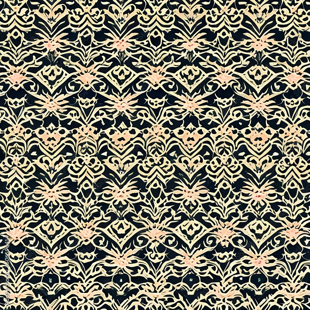 1156 Retro Patterned Background: A retro and vintage-inspired background featuring retro patterns in vintage colors and designs that evoke a sense of nostalgia and vintage aesthetics1, Generative AI