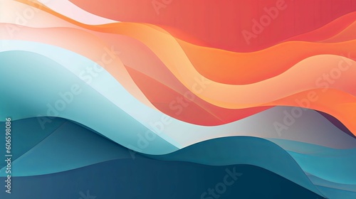 colorful silk gradient background banner abstract background Generative AI full color stock illustration