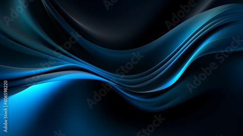 blue and black silk background banner abstract background Generative AI stock illustration