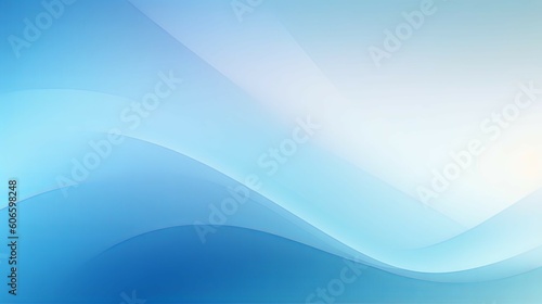 soft blue gradient silk background banner abstract background Generative AI stock illustration © Ridho Mrr