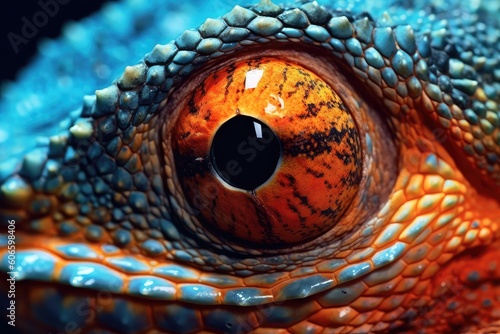 close up portrait of a chameleon