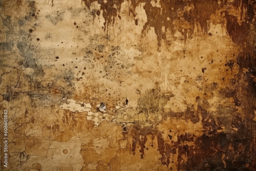 Vinrage grunge texture in shades of brown and beige, Generative ai