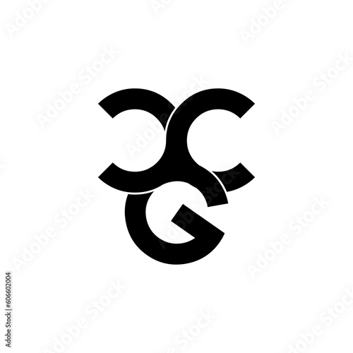 ccg typography letter monogram logo design photo