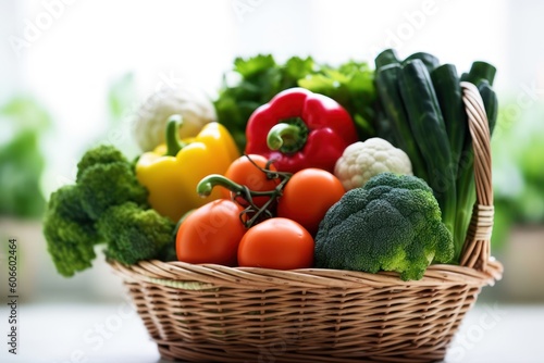 mix vegetable on the basket Cinematic Editorial Food Photography