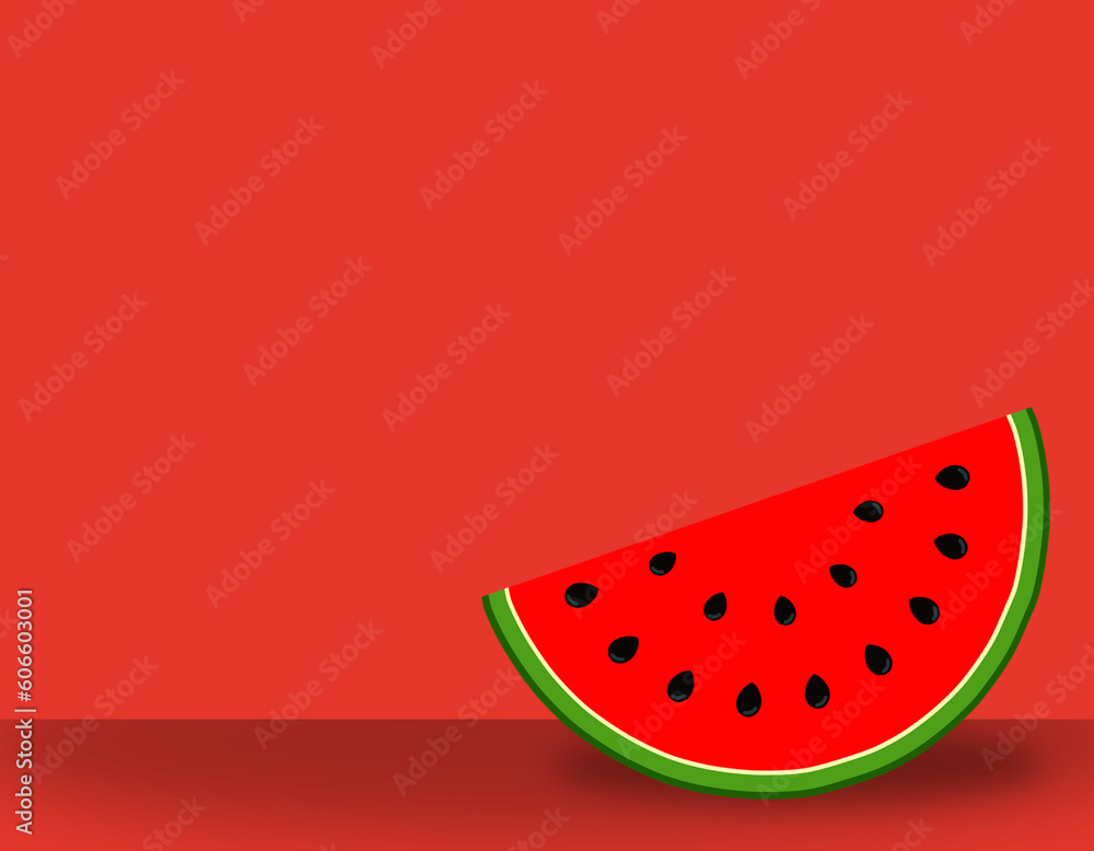 half watermelon red background for juice phrases green nature half watermelon red background for juice phrases green nature