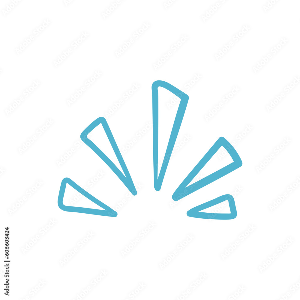 hand drawn doodle elements motion effect lines For a lovely party decoration for children. hand drawn doodle elements motion effect lines For a lovely party decoration for children.