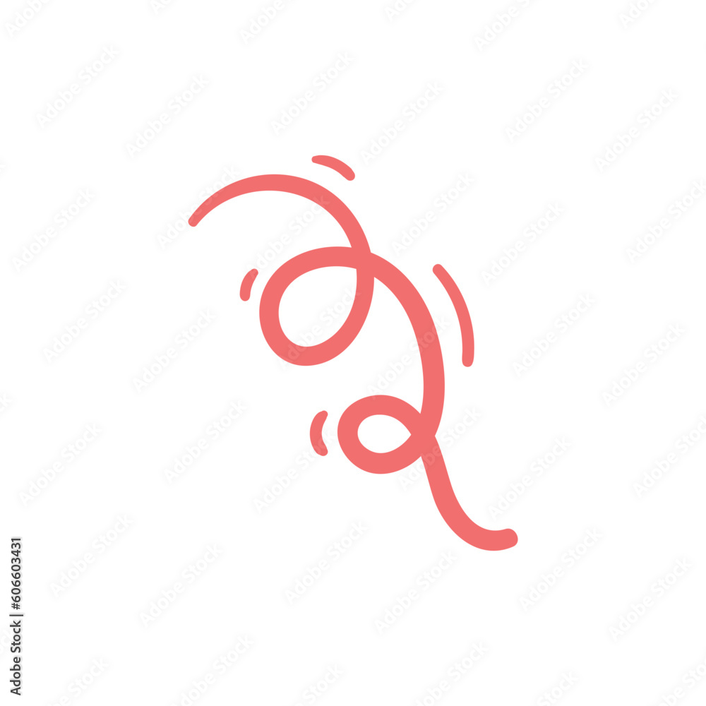 hand drawn doodle elements motion effect lines For a lovely party decoration for children. hand drawn doodle elements motion effect lines For a lovely party decoration for children.