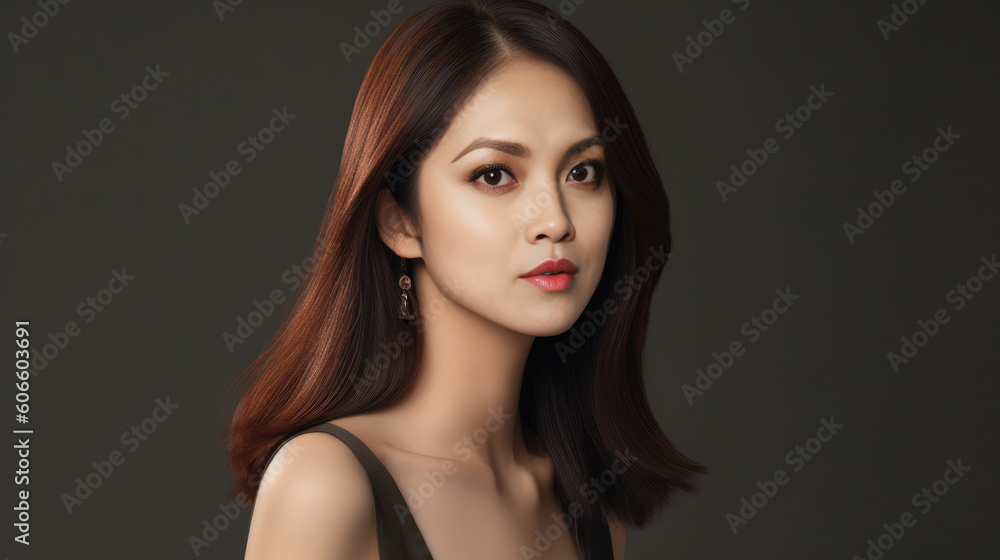 Asian beauty close up shot - made with Generative AI tools Asian beauty close up shot - made with Generative AI tools