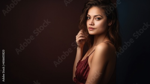 Wallpaper Mural Elegant Asian woman wearing an evening dress - made with Generative AI tools Torontodigital.ca