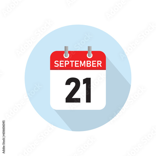 September 21 Concept Design. Vector Illustration.