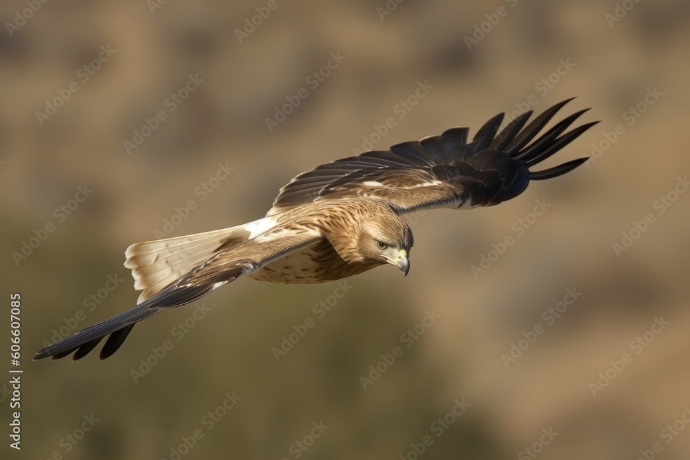 The booted eagle in flight Aquila pennata, Generative ai The booted eagle in flight Aquila pennata, Generative ai