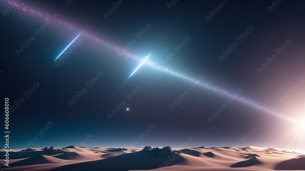 A Boldly Experimental Image Of A Bright Comet Streaking Across The Sky