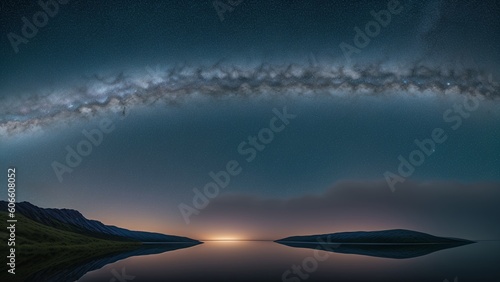 A Depiction Of A Serenely Tranquilated View Of The Milky