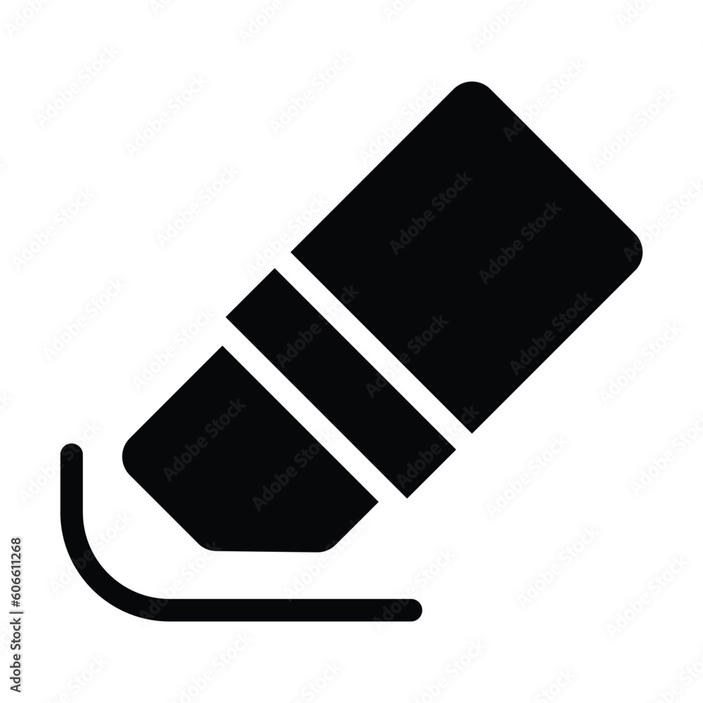eraser glyph icon illustration vector graphic eraser glyph icon illustration vector graphic