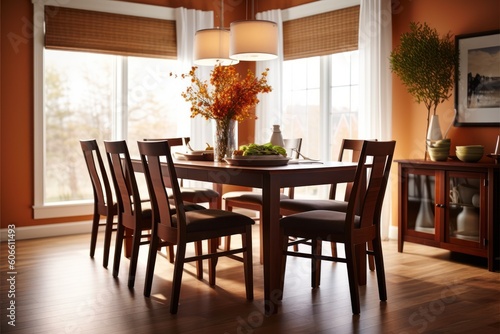 professional catalog image with full dining room table Cinematic Editorial Photography