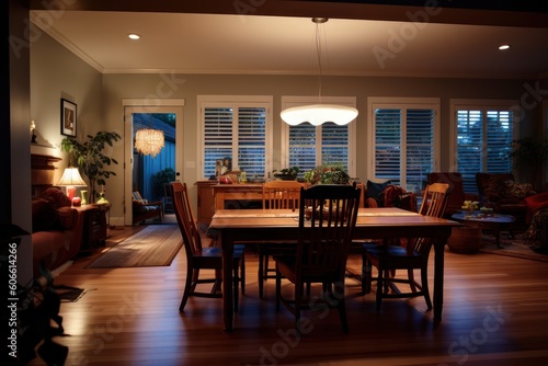 professional catalog image with full dining room table Cinematic Editorial Photography
