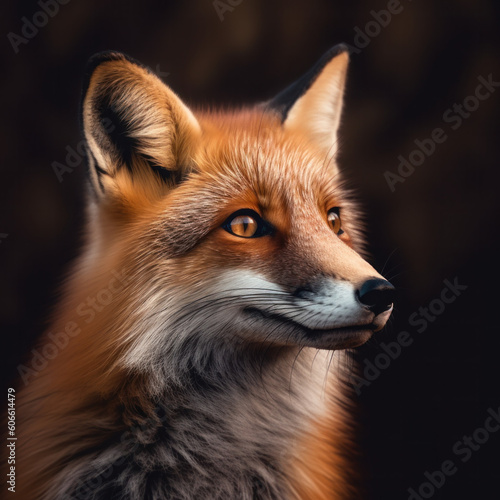 Red fox, vulpes vulpes, small young cub in studio © STORYTELLER