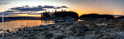 sunset over water