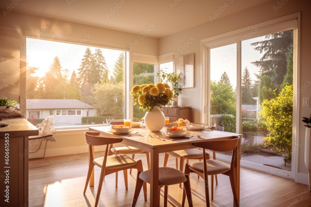 Fototapeta premium professional catalog image with full dining room table Cinematic Editorial Photography