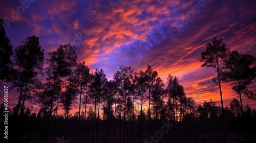 beautiful twilight sky surrounded by hills generative ai