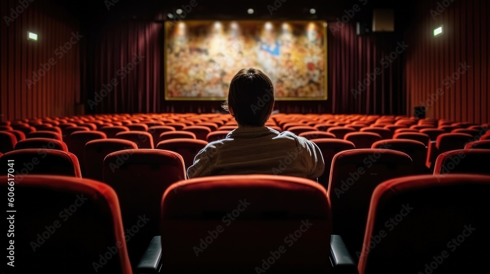 professional movie critic watching a film generative ai