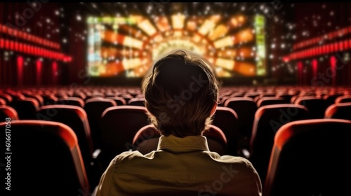 professional movie critic watching a film generative ai
