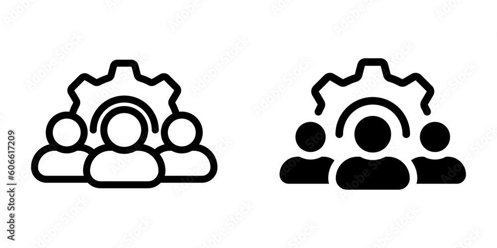 Team Management icon. sign for mobile concept and web design. vector illustration Team Management icon. sign for mobile concept and web design. vector illustration