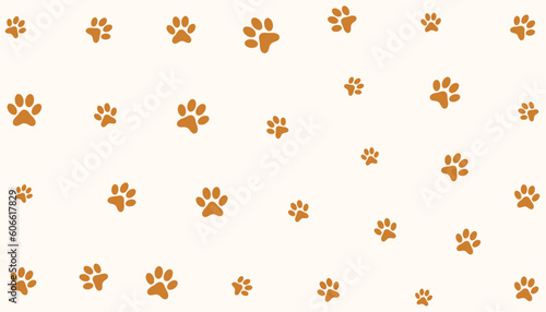 cute animal paw print pattern background for fauna fun