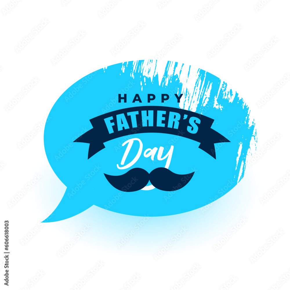 Fototapeta premium happy father's day wishes background with moustache in chat bubble