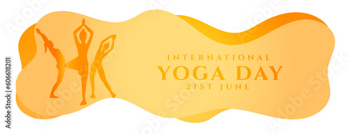 creative international yoga day banner for happy and balancing life