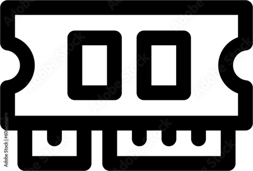 ram icon with black color