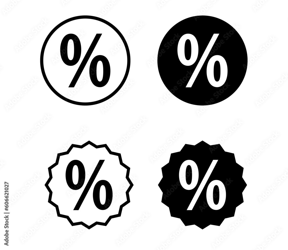 Discount icon vector logo design template Discount icon vector logo design template