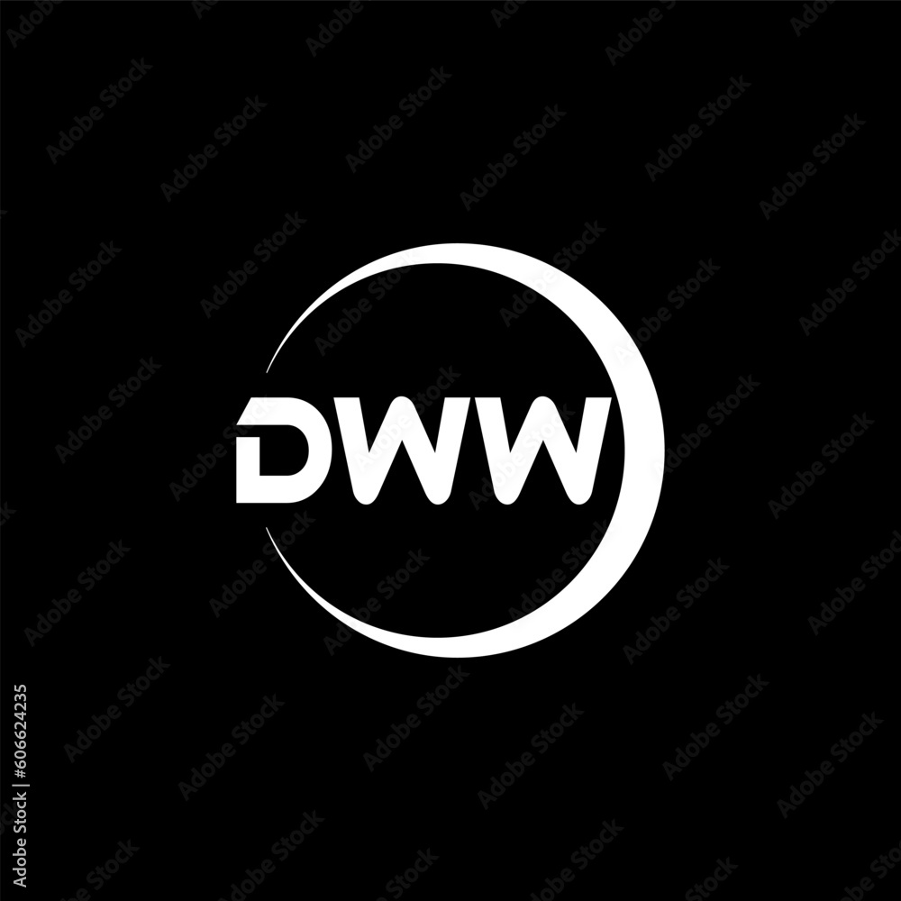 DWW letter logo design with black background in illustrator, cube logo, vector logo, modern alphabet font overlap style. calligraphy designs for logo, Poster, Invitation, etc. DWW letter logo design with black background in illustrator, cube logo, vector logo, modern alphabet font overlap style. calligraphy designs for logo, Poster, Invitation, etc.