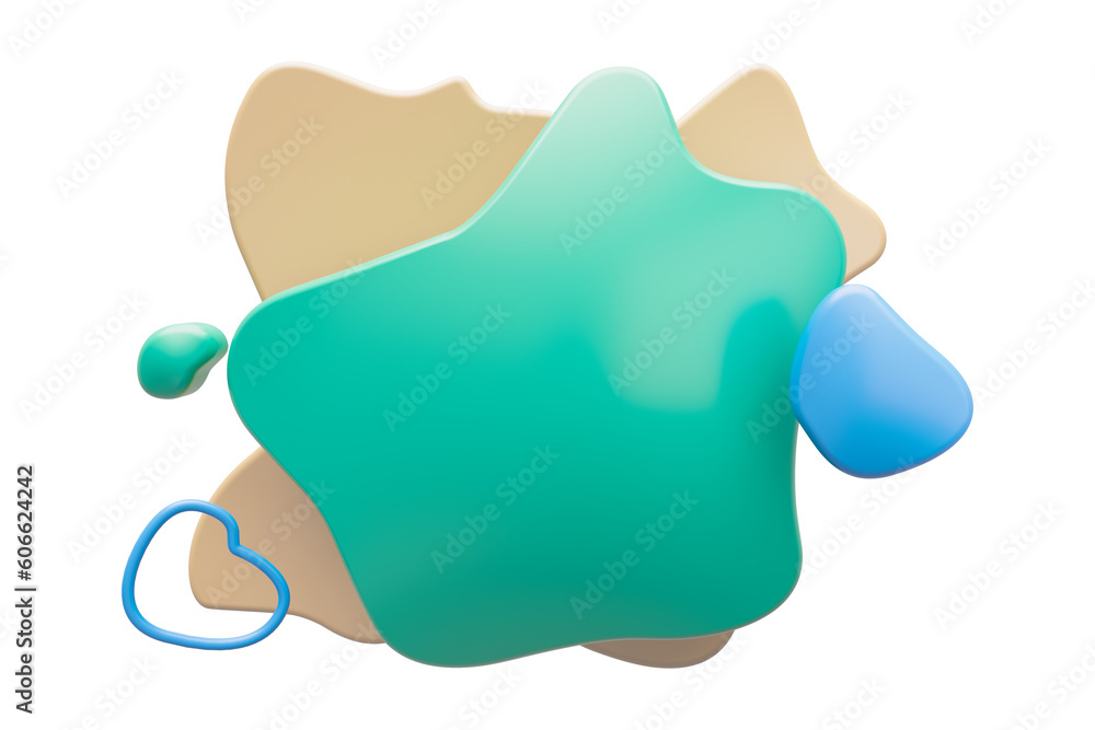 Colored amoeba shape to use as a text base with quotes