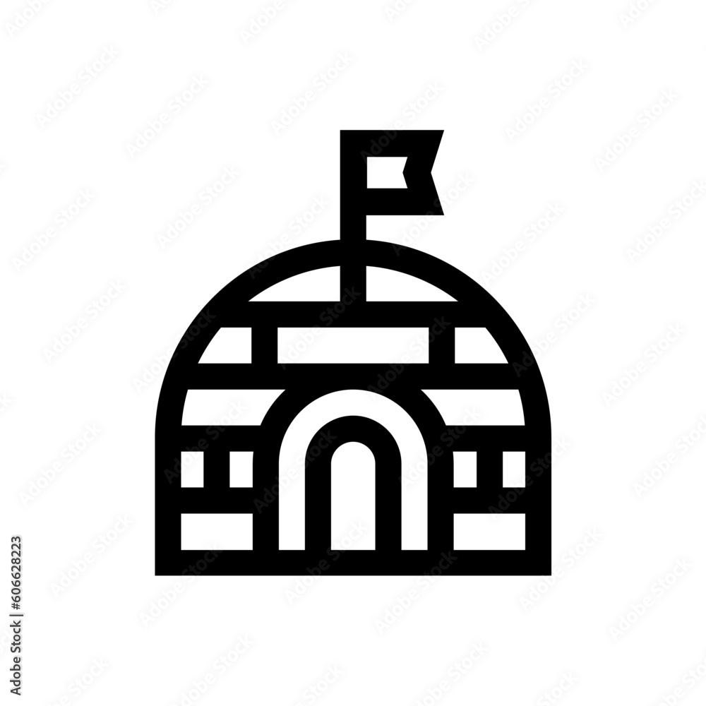 igloo icon with black color