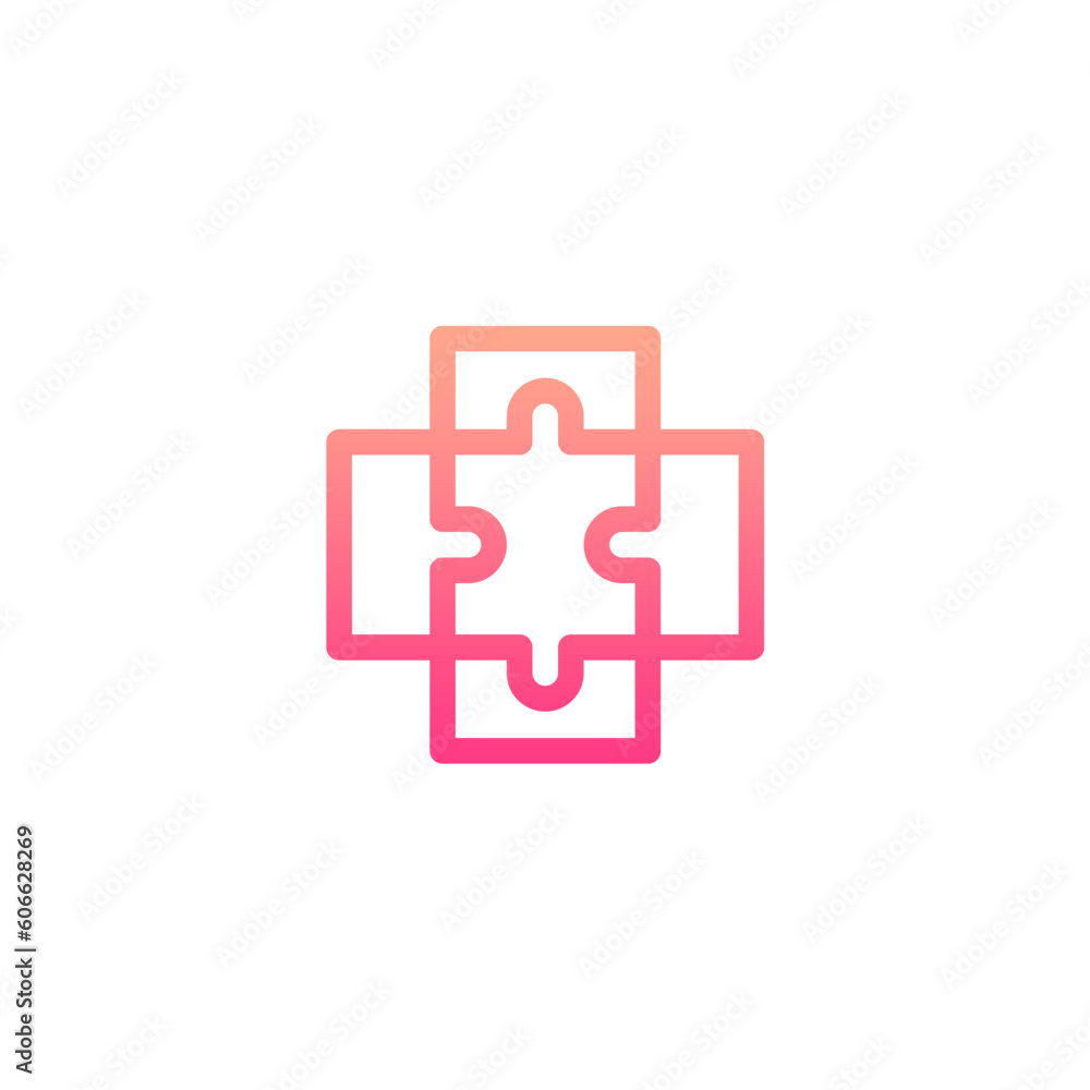 puzzle icon with black color puzzle icon with black color