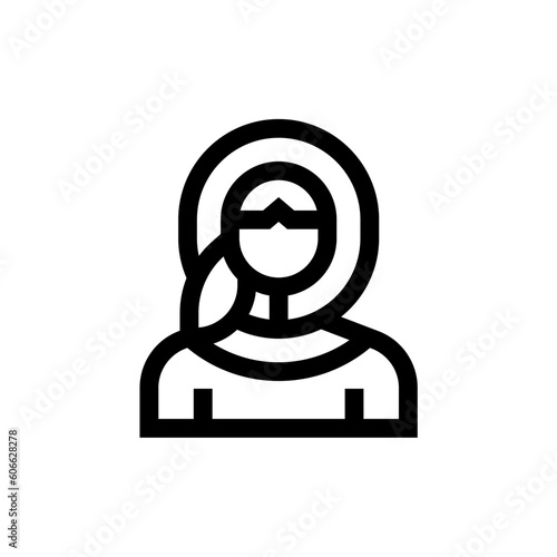 girl eskimo icon with black color