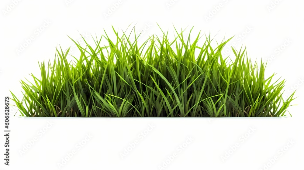 Gree Grass isolated in White. AI Generative Image Gree Grass isolated in White. AI Generative Image