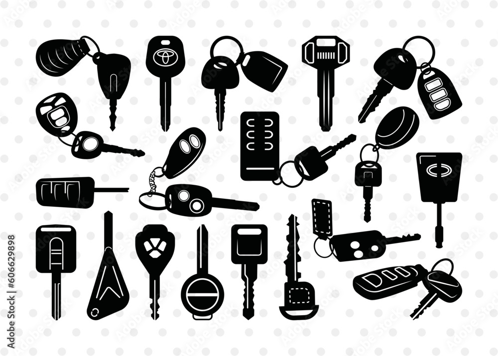 Car Keys SVG, Car Keys Silhouette, House Key Svg, Home Keys Svg, Vehicle Keys Svg, Keys Svg