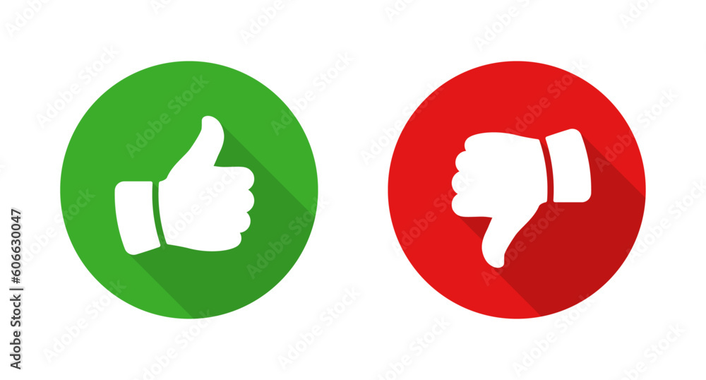 Fotografie Thumb up and thumb down