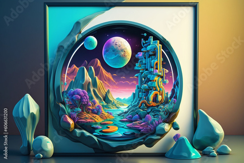 Colorful futuristic background in high resolution