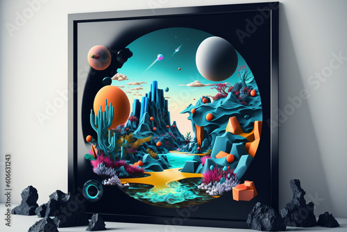 Colorful futuristic background in high resolution