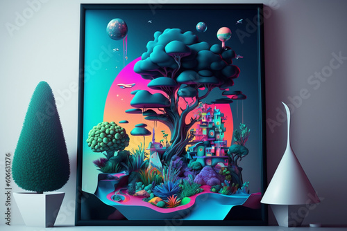 Colorful futuristic background in high resolution