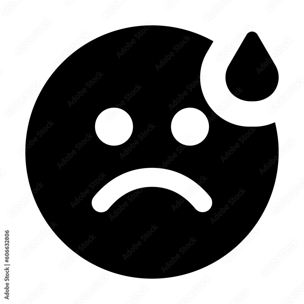Emoji Sad Sweat Icon Emoji Sad Sweat Icon