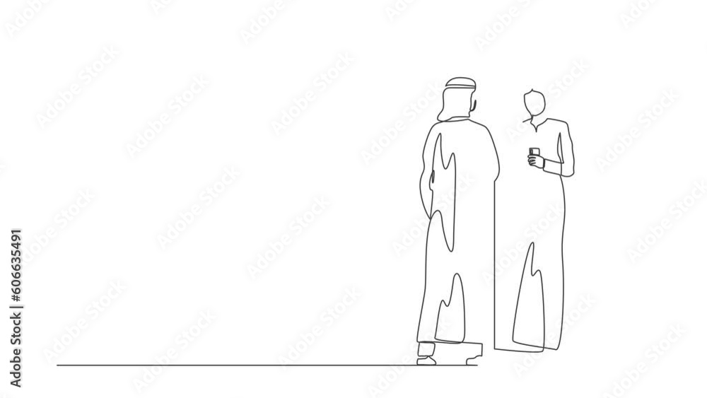 Animated self drawing of continuous line draw Arab businessman wearing clothes making selfie in front of mirror. Man taking selfie. Addiction on smartphone, internet. Full length single line animation Animated self drawing of continuous line draw Arab businessman wearing clothes making selfie in front of mirror. Man taking selfie. Addiction on smartphone, internet. Full length single line animation