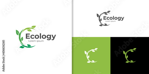 nature globe and earth leaf logo icon design, ecology friendly logo design illustration, saving logo symbol and world environmental design concept
