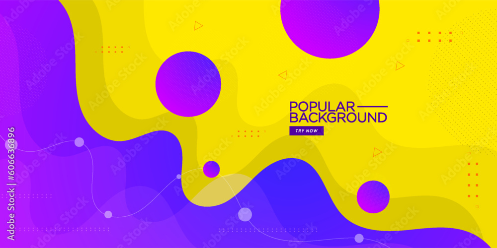 Abstract colorful yellow and purple banner wave design illustration background. 3d look and simple pattern. Cool design and unique. Eps10 vector