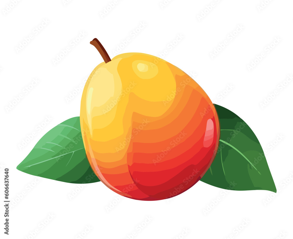 Obraz na plátně Juicy mango illustration