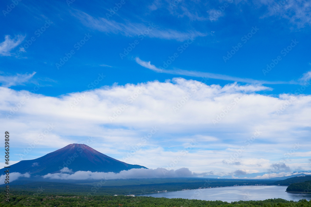 夏の富士山と山中湖	@パノラマ台1